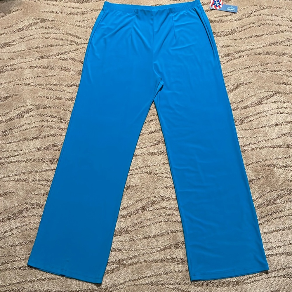 Passports, XL, Lightweight, Polyester, Aqua Blue, Women’s Pants